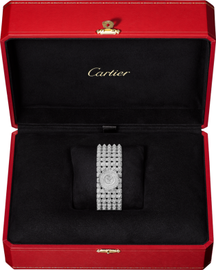 Clash [un]limited watch 21.4 mm, quartz movement, 18K white gold, diamonds, metal bracelet